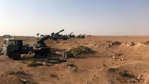 الجيش السوري نشر مدفعية قرب مدينة البوكمال، اخر معقل لتنظيم الدولة الاسلامية في سوريا


