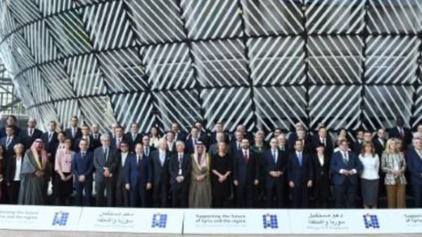 مشاركون في مؤتمر الدول المناحة لسوريا في بروكسل
