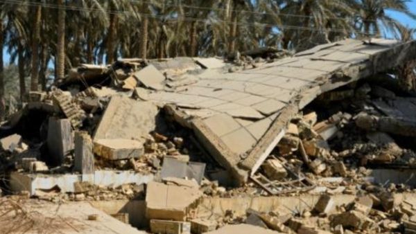 منزل مدمر لاحد عناصر تنظيم الدولة الاسلامية في مدينة الرمادي
