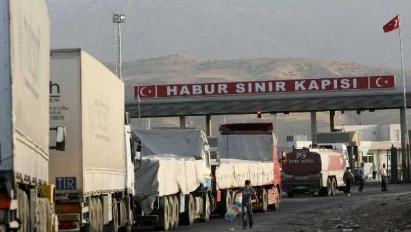 بوابة الخابور الحدودية بين تركيا والعراق
