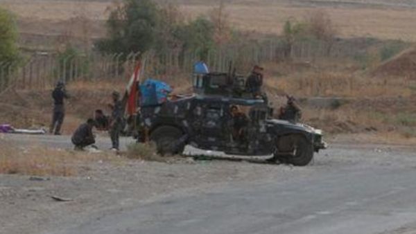 مقاتلون من قوات الحشد الشعبي الشيعية
