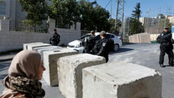 انتشار للشرطة الاسرائيلية في حي جبل المكبر في القدس الشرقية
