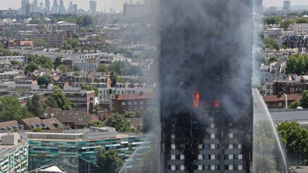 ارتفاع عدد قتلى حريق لندن الى 12 على الاقل 
