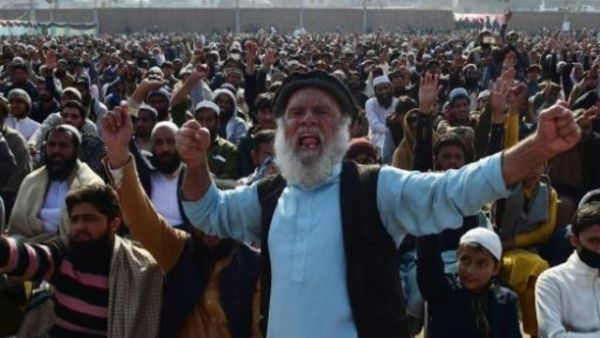 تظاهرة مناهضة للولايات المتحدة في بيشاور
