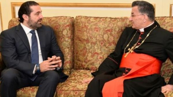 البطريرك الماروني بشارة الراعي يلتقي رئيس الحكومة اللبناني المستقيل سعد الحريري في منزله في الرياض

