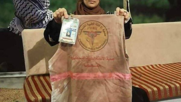 حلت والدة الشهيدة رزان النجار اليوم الجمعة مكان ابنتها الشهيدة