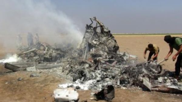 حطام المروحية الروسية
