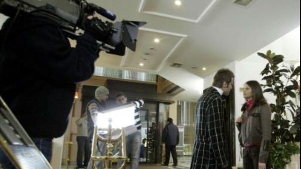 لقطة خلال تصوير احد مشاهد مسلسل تركي
