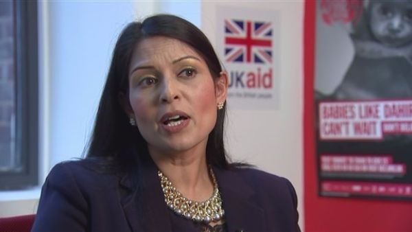 وزيرة التنمية الدولية البريطانية بريتي باتيل