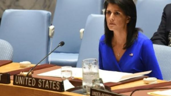 السفيرة الاميركية لدى الامم المتحدة في جلسة لمجلس الامن
