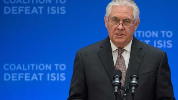 وزير الخارجية الأمريكي ريكس تيلرسون