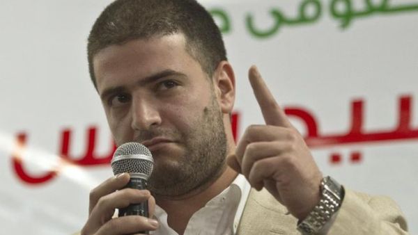 EGYPT, Cairo : Osama Mohamed Morsi son of Egypt's ousted president Mohamed Morsi speaks during a press conference in Cairo on July 22, 2013.  AFP PHOTO / KHALED DESOUKI