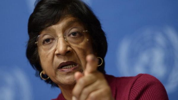 UN High Commissioner for Human Rights Navi Pillay gives a press conference on December 2, 2013 at the United Nations offices in Geneva.[ AFP/ Fabrice Coffrini]