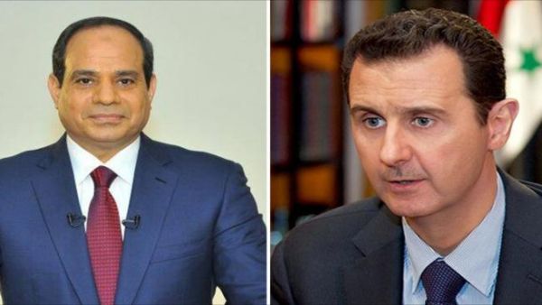 الرئيسان السوري الأسد والمصري السيسي