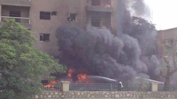 صورة للتفجير يتداولها نشطاء مصريين على الانترنت