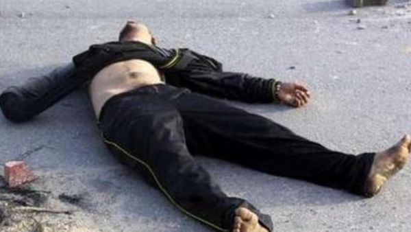 جثة الشاب محمد عاطف الذي قتل برصاص الشرطة في سيناء الخميس
