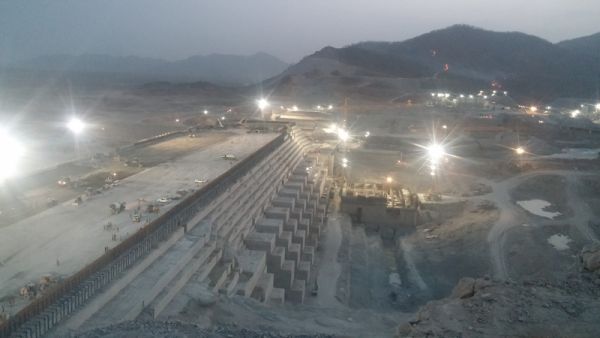 The dam is scheduled to be completed in 2017. (Twitter)