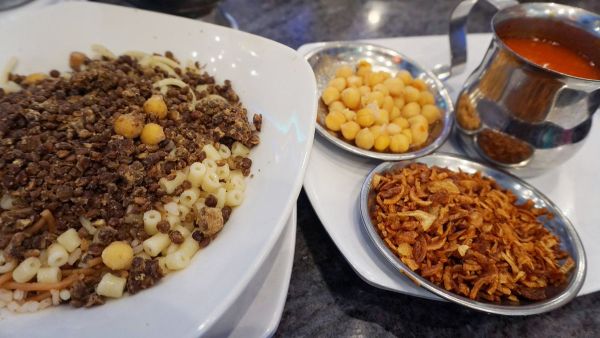 Koshary, traditional Egyptian street food. [Twitter]