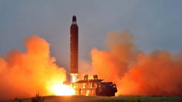 North Korean test launch of a medium long-range strategic ballistic missile. (AFP/ File Photo)