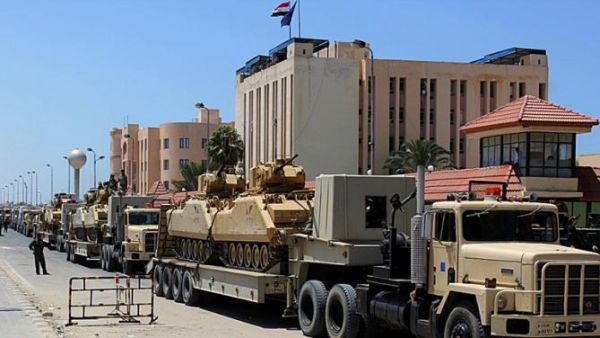 President Abdel Fattah El-Sisi gave security officials the green light to use “all brute force” (AFP)