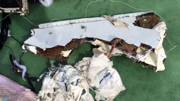 An Egyptian military spokesperson posted a picture on Facebook of wreckage from an undisclosed location. (AFP/Egyptian military)