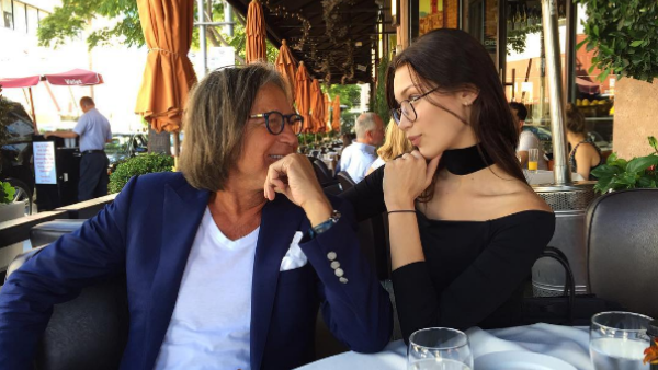Bella Hadid celebrated Father's Day a day early with a meal at Via Alloro in Beverly Hills. (Instagram/Bella Hadid)

