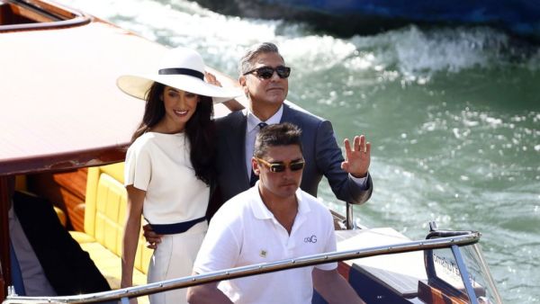 In 2014, George led a parade of boats down the Grand Canal ahead of his wedding to international human rights lawyer Amal, 38. (File photo)