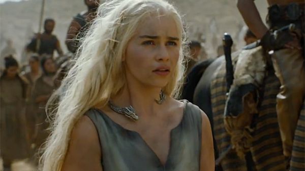 Daenerys Targaryen is taken by the Dothraki in episode one of season six. (HBO)