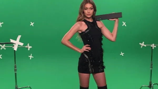 Gigi Hadid presented at the MMVAs last year with Ed Sheeran. (Instagram)