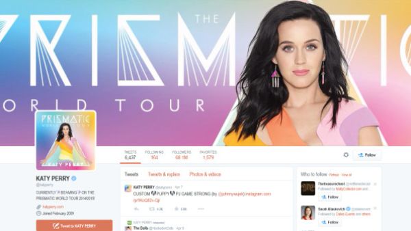 Katy Perry was the most followed celebrity on Twitter in 2016. (Twitter)