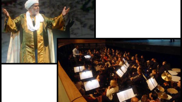 Abdelrahman Abou-Zahra Wroclaw as Ibn Battuta Senior / Philharmonic Orchestra and conductor Hisham Gabr, dress rehearsal (Photos by Ati Metwaly)