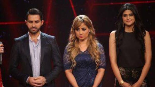 It was down to the bottom three: Salma and Perwaz nervous and sad (photo from the show's Facebook page)