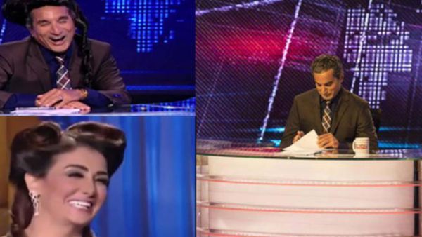 الاعلامي باسم يوسف والفنانة غادة عبدالرازق