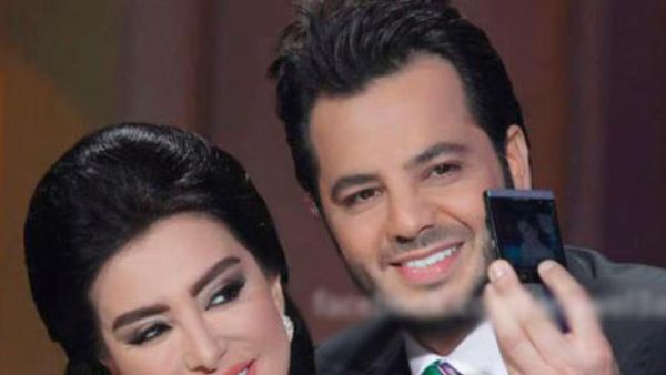 Maisa Moghrabi poses with talk-show host Nishan in happier times at Doha Tribeca film festival