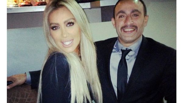 Maya showing off Ahmad's sweet 'stache!
