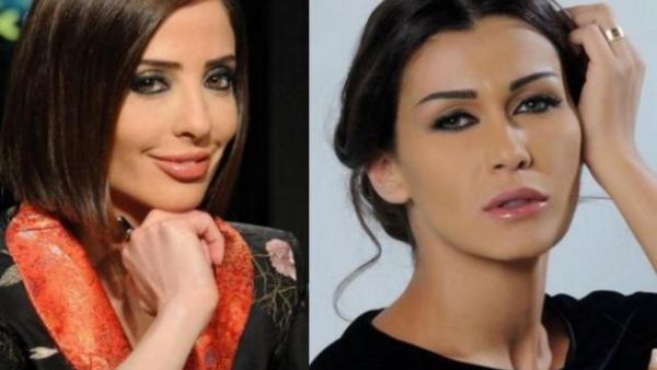 الاعلامية وفاء الكيلاني والممثلة اللبنانية نادين الراسي 