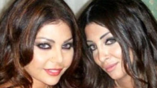 الفنانة هيفاء وهبي وشقيقتها رولا 