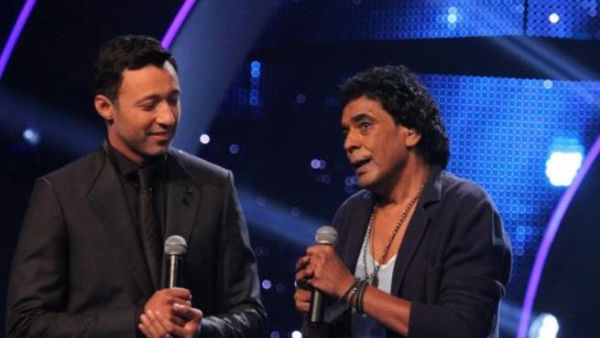 الفنان محمد منير ومقدم عرب ايدول احمد فهمي 