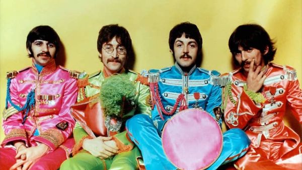 The Beatles in Sgt. Pepper costume. (EMI Records)