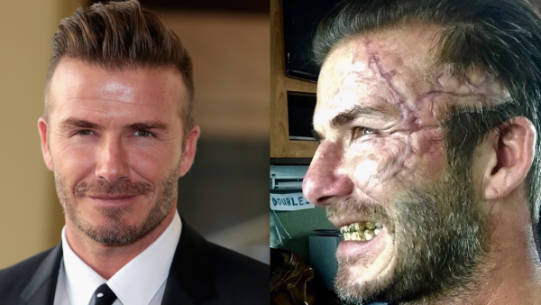 Beckham has a cameo role as a hardened knight in the film