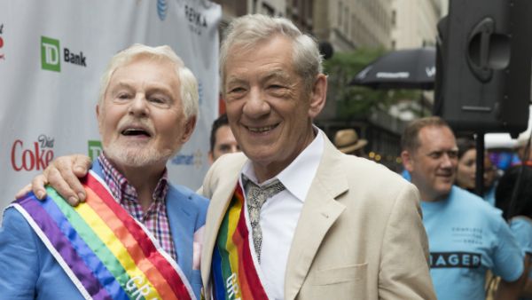 Sir Derek Jacobi stands alongside fellow gay icon Sir Ian McKellen. (lev radin / Shutterstock.com)