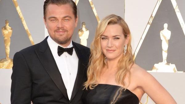 Leonardo DiCaprio and Kate Winslet, dorks. (Kevin Dietsch / UPI)