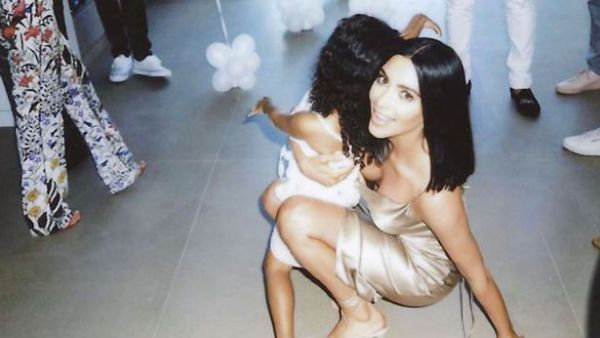Kim Kardashian with daughter Saint. (Instagram / KimKardashian)