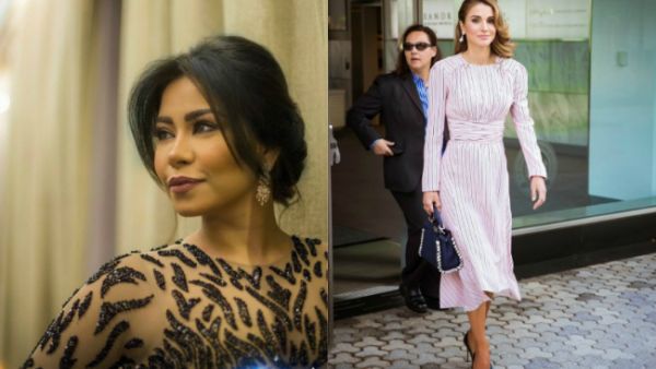 Sherine (L) and Queen Rania of Jordan (R). (Instagram / sherine / Instagram / queenrania)