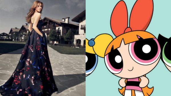 Nancy Ajram and the Powerpuff Girls. (Instagram / nancyajram / Cartoon Network)