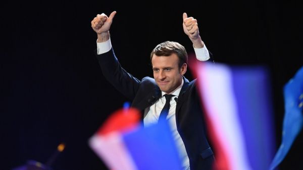 French opinion polls show centrist candidate Emmanuel Macro has a commanding lead over the far right’s Marine Le Pen. (AFP/ Eric Feferberg)