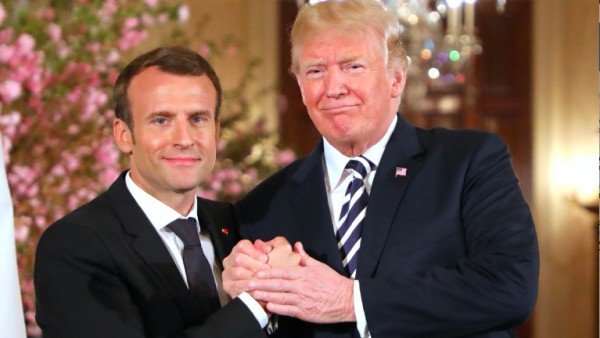 Emmanuel Macron three-day cordial visit to the White House might nearly not be enough to get Trump to change his mind over Iran's nuclear deal which he could end up scrapping by 12 May. Ludovic Marin/AFP  