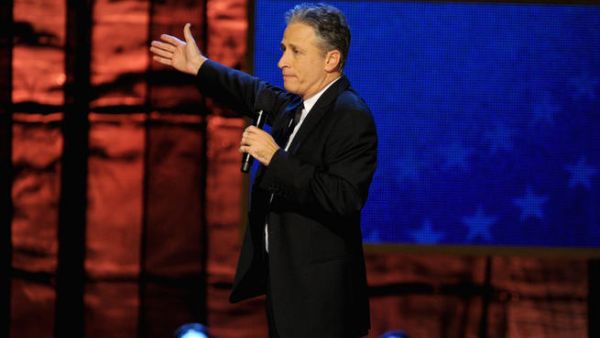 Comedian Jon Stewart is one the many headline acts who feature in the movie The Muslims Are Coming (Photo credit: Getty Images)