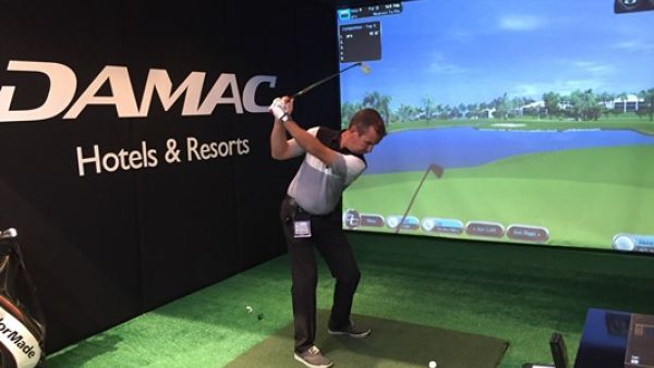 Golf simulator at DAMAC's stand (HC0350) during ATM 2017 Golf simulator at DAMAC's stand (HC0350) during ATM 2017