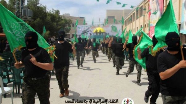 A Hamas rally in Al Quds University (Facebook)